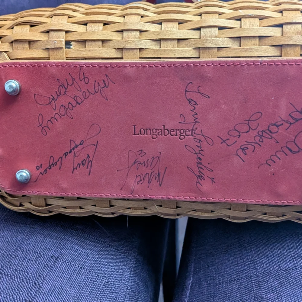 Woven Tan and Pink Women's Bag - Picture 2 of 4